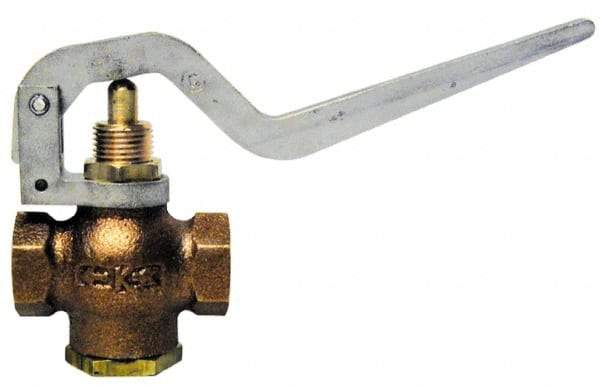 Kingston - 1-1/4" Pipe, 400 Max psi, Buna N Disc, Self Closing Control Valve - Balanced Valve Squeeze Lever, FNPT x FNPT End Connections - Caliber Tooling