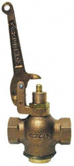 Kingston - 1-1/4" Pipe, 400 Max psi, Buna N Disc, Self Closing Control Valve - Pull Lever, FNPT x FNPT End Connections - Caliber Tooling