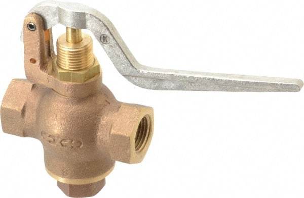 Kingston - 1/2" Pipe, 400 Max psi, Buna N Disc, Self Closing Control Valve - Balanced Valve Squeeze Lever, FNPT x FNPT End Connections - Caliber Tooling