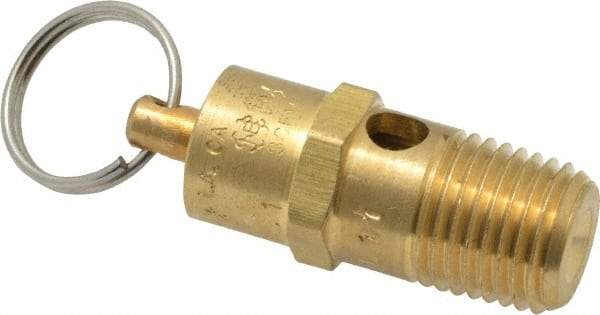 Kingston - 1/4" Inlet, ASME Safety Relief Valve - 200 Max psi, Brass - Caliber Tooling