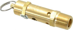 Kingston - 1/2" Inlet, ASME Safety Relief Valve - 100 Max psi, Brass - Caliber Tooling