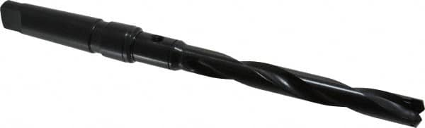 Allied Machine and Engineering - Series 1.5, 55/64 to 15/16" Diam, 4MT Taper Shank, Helical Flute Spade Drill - 6-3/4" Max Depth, 9-43/64" Body Length, 14-5/32" OAL, Standard Length, Through Coolant - Caliber Tooling