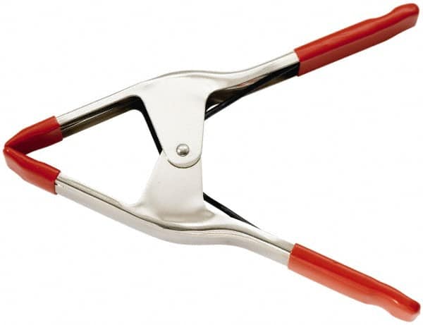 Bessey - 5" Jaw Opening Capacity, 4" Throat Depth, Spring Clamp - Steel Body, Vinyl Handle, Vinyl Tip, 10" OAL - Caliber Tooling