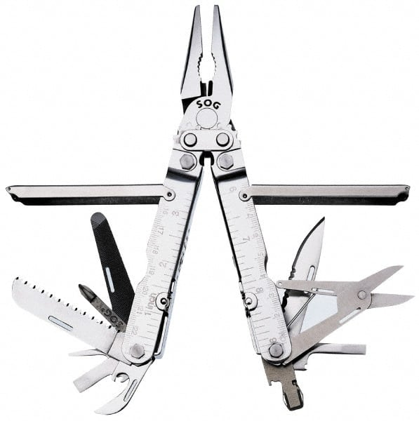 Multi-Tool & Powerlock: 4-39/64″ Closed Length, 7″ OAL, Stainless Steel