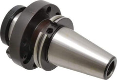 Parlec - CAT50 Taper Shank 2-1/2" Pilot Diam Shell Mill Holder - 2.4" Flange to Nose End Projection, 4.88" Nose Diam, 1-14 Lock Screw - Exact Industrial Supply