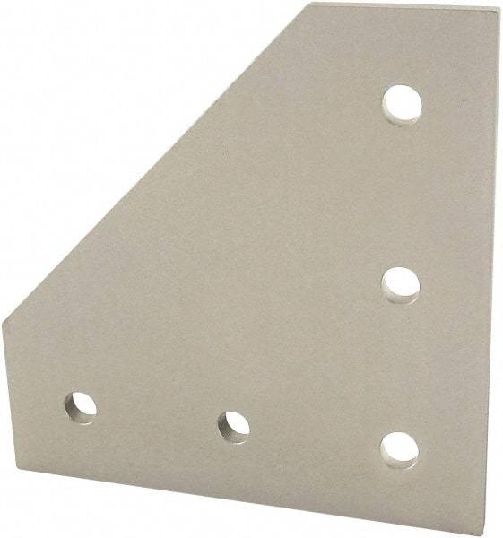 80/20 Inc. - 75mm Wide, Open Shelving Accessory/Component - Aluminum, Clear Anodized Finish, 75mm Long, Use with 25 Series & Bolt Kit 75-3404 - Caliber Tooling