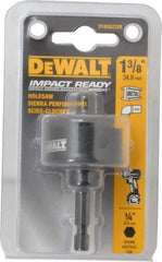 DeWALT - 1-3/8" Diam, 5/8" Cutting Depth, Hole Saw - Bi-Metal Saw, Toothed Edge - Caliber Tooling