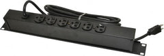 Wiremold - 6 Outlets, 120 Volts, 15 Amps, 15' Cord, Power Outlet Strip - 1 Circuits, Rack Mount, 5-15P NEMA Configuration, 19" Strip, cULus, UL Listed File 1449 - Caliber Tooling