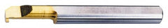 Carmex - 0.04" Groove Width, 0.2" Min Hole Diam, 0.59" Max Hole Depth, Grooving Grooving Tool - 0.05" Projection, 2" OAL, Solid Carbide, TiN Finish - Exact Industrial Supply