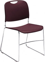 NPS - Polypropylene Blue Stacking Chair - Chrome Frame, 17" Wide x 22-1/2" Deep x 31" High - Caliber Tooling