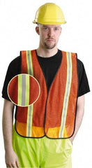 OccuNomix - Size XL High Visibility Orange Mesh General Purpose Vest - 44 to 46" Chest, Hook & Loop Closure, 1 Pocket, Polyester - Caliber Tooling