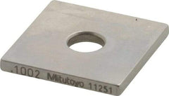 Mitutoyo - 0.1002" Square Steel Gage Block - Accuracy Grade 0, Includes Certificate of Inspection - Caliber Tooling