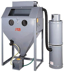 Trinco - 38" Wide x 64" High x 25" Deep Floor Sandblaster - Working Dimensions 36" Wide x 23" High x 24" Deep - Caliber Tooling