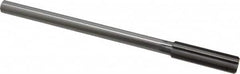 Made in USA - 37/64" High Speed Steel 8 Flute Chucking Reamer - Straight Flute, 0.4355" Straight Shank, 2" Flute Length, 8" OAL - Caliber Tooling