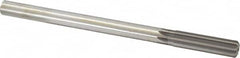 Made in USA - 0.6005" High Speed Steel 8 Flute Chucking Reamer - Straight Flute, 0.4355" Straight Shank, 2" Flute Length, 8" OAL - Caliber Tooling