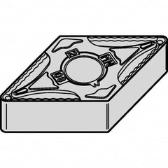 Kennametal - DNMG442 MN Grade KCP40 Carbide Turning Insert - TiN/TiCN/Al2O3 Finish, 55° Diamond, 1/2" Inscr Circle, 1/4" Thick, 1/32" Corner Radius - Caliber Tooling