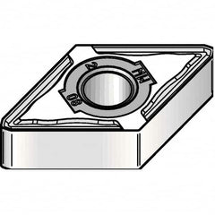 Kennametal - DNMG443 MW Grade KCP10B Carbide Turning Insert - TiOCN Finish, 55° Diamond, 1/2" Inscr Circle, 1/4" Thick, 3/64" Corner Radius - Caliber Tooling