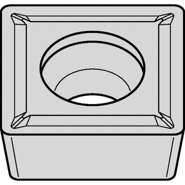 Kennametal - SCMT432 LF Grade KCM25B Carbide Turning Insert - TiOCN Finish, 90° Square, 1/2" Inscr Circle, 3/16" Thick, 1/32" Corner Radius - Caliber Tooling