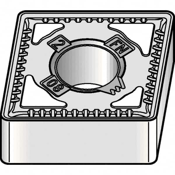 Kennametal - CNMG434 FN Grade KCP25 Carbide Turning Insert - TiCN/Al2O3 Finish, 80° Diamond, 1/2" Inscr Circle, 3/16" Thick, 1/16" Corner Radius - Caliber Tooling