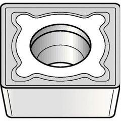 Kennametal - SCMT32.53 MF Grade KCP25B Carbide Turning Insert - TiCN/Al2O3/TiCN Finish, 90° Square, 3/8" Inscr Circle, 5/32" Thick, 3/64" Corner Radius - Caliber Tooling