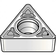 Kennametal - TCMT32.52 MF Grade KCP30 Carbide Turning Insert - TiCN/Al2O3 Finish, 60° Triangle, 3/8" Inscr Circle, 5/32" Thick, 1/32" Corner Radius - Caliber Tooling