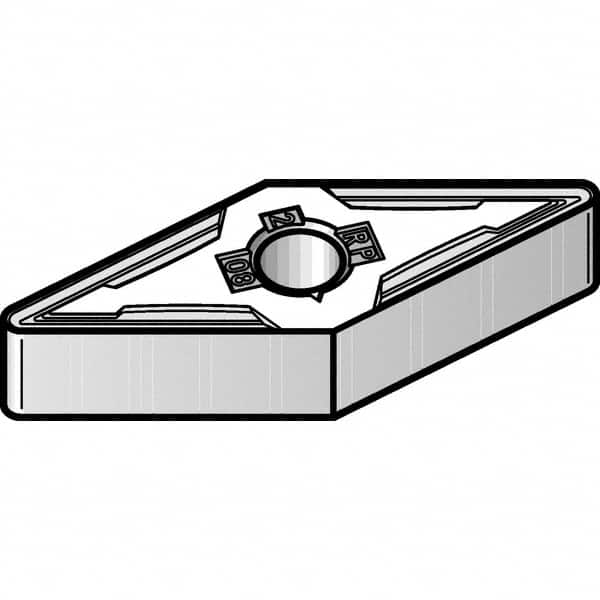 Kennametal - VNMG333 RP Grade KCU10 Carbide Turning Insert - TiAlN Finish, 35° Diamond, 3/8" Inscr Circle, 3/16" Thick, 3/64" Corner Radius - Caliber Tooling