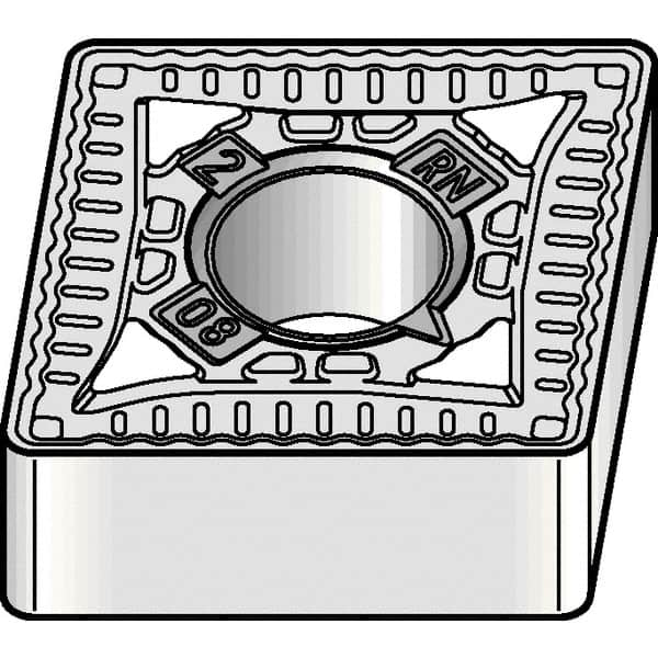 Kennametal - CNMG432 RN Grade KCP40B Carbide Turning Insert - 80° Diamond, 1/2" Inscr Circle, 3/16" Thick, 1/32" Corner Radius - Caliber Tooling