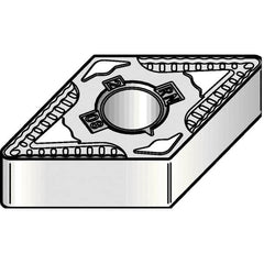 Kennametal - DNMG442 RN Grade KCP05 Carbide Turning Insert - TiCN/Al2O3 Finish, 55° Diamond, 1/2" Inscr Circle, 1/4" Thick, 1/32" Corner Radius - Caliber Tooling