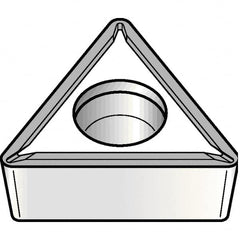 Kennametal - TPMT32.52 LF Grade KCM25 Carbide Turning Insert - TiCN/Al2O3 Finish, 60° Triangle, 3/8" Inscr Circle, 5/32" Thick, 1/32" Corner Radius - Caliber Tooling