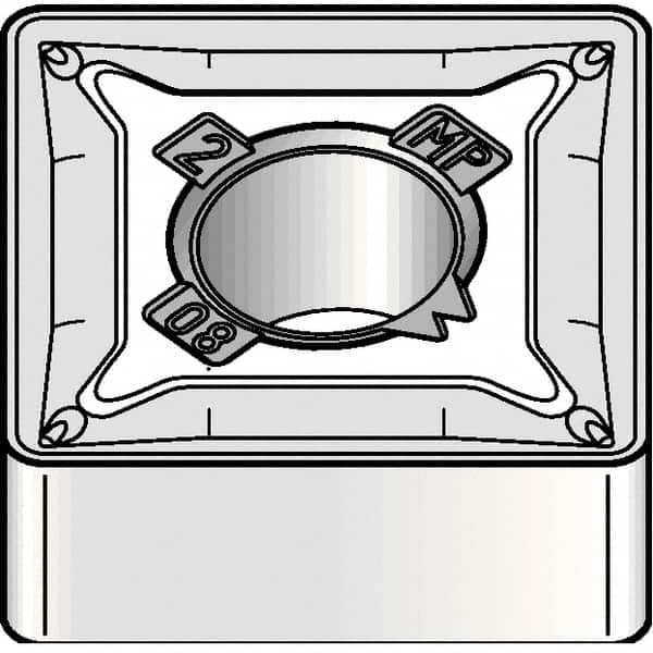 Kennametal - SNMG433 MP Grade KCM35 Carbide Turning Insert - TiN/TiCN/Al2O3 Finish, 90° Square, 1/2" Inscr Circle, 3/16" Thick, 3/64" Corner Radius - Caliber Tooling