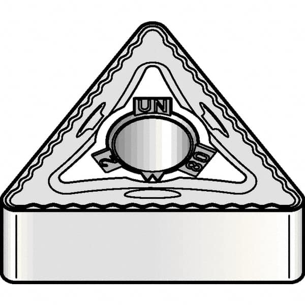 Kennametal - TNMG332 UN Grade KCK15B Carbide Turning Insert - TiCN/Al2O3/TiOCN Finish, 60° Triangle, 3/8" Inscr Circle, 3/16" Thick, 1/32" Corner Radius - Caliber Tooling