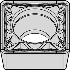 Kennametal - SCMT432 FP Grade KCM25 Carbide Turning Insert - TiN/TiCN/Al2O3 Finish, 90° Square, 1/2" Inscr Circle, 3/16" Thick, 1/32" Corner Radius - Caliber Tooling
