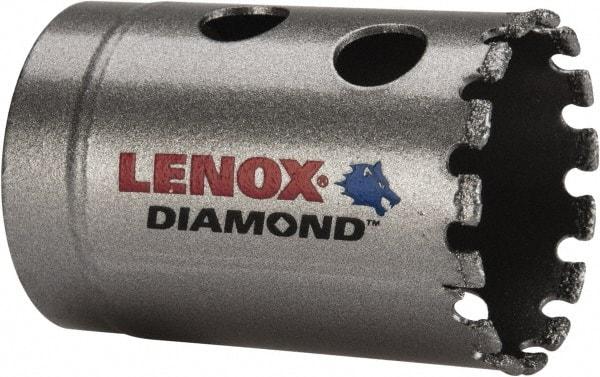 Lenox - 1-3/8" Diam, 1-5/8" Cutting Depth, Hole Saw - Diamond Grit Saw, Continuous Edge - Caliber Tooling