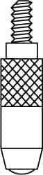 SPI - #4-48 Thread, Feeler (Spherical) Drop Indicator Contact Point - Caliber Tooling
