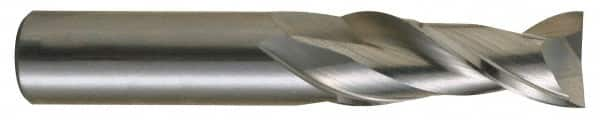 OSG - 1", 2 Flute, Single End, Solid Carbide, 0.12" Corner Radius End Mill - 5" OAL, 30° Helix, Right Hand Flute, 2" LOC, Right Hand Cut - Caliber Tooling