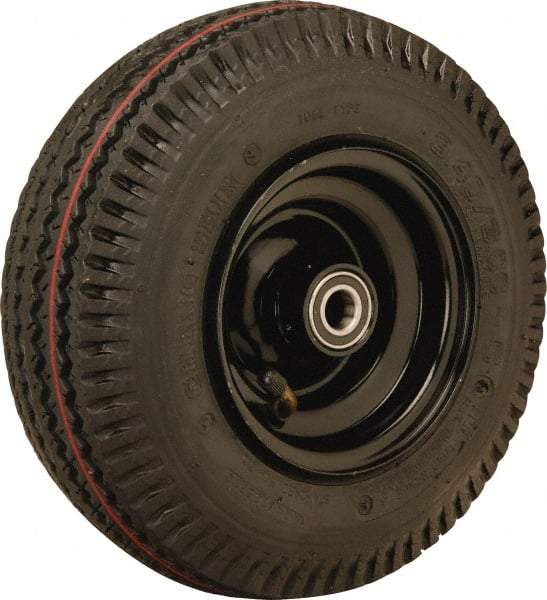 Hamilton - 10 Inch Diameter x 2-3/8 Inch Wide, Rubber Caster Wheel - 480 Lb. Capacity, 3 Inch Hub Length, 17mm Axle Diameter, Sealed Precision Ball Bearing - Caliber Tooling