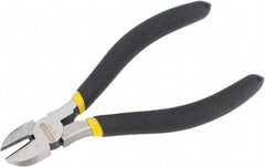 Stanley - 5-5/8" OAL, 5/16" Capacity, Cutting Pliers - 47/64" Jaw Length x 45/64" Jaw Width, Round Head, Cushion Grip Handle - Caliber Tooling