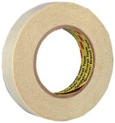 3M - 60 Yd Long x 12" Wide, Series 361, White Silicone Glass Cloth Tape - 7.5 mil Thick, 182 Lb/In Tensile Strength - Caliber Tooling