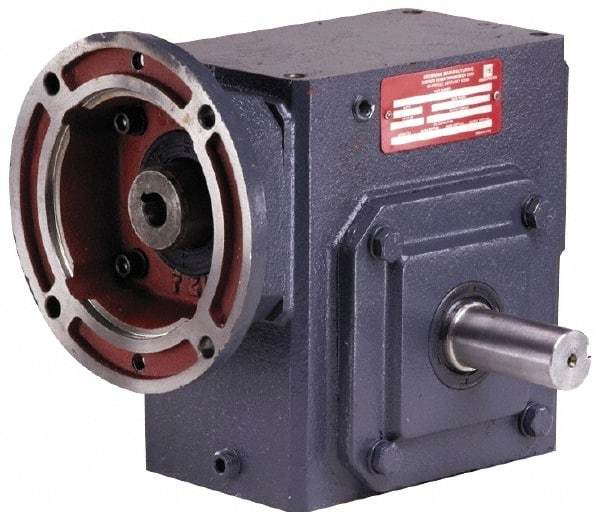 Morse - 2.38 Centerline Distance, 10:1, 175 RPM Output, 2 Input Horsepower, 656 Lbs. Max Torque, Speed Reducer - 1-1/8" Shaft Diam, Single Shaft Left, 7/8" Bore, 6.13" Long x 4.08" Wide x 6.94" High, 140TC NEMA, 328 In/Lb. Min Torque - Caliber Tooling