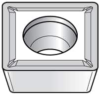 Kennametal - SPMT32.52 LF Grade KC5025 Carbide Turning Insert - TiAlN Finish, 90° Square, 3/8" Inscr Circle, 5/32" Thick, 1/32" Corner Radius - Caliber Tooling