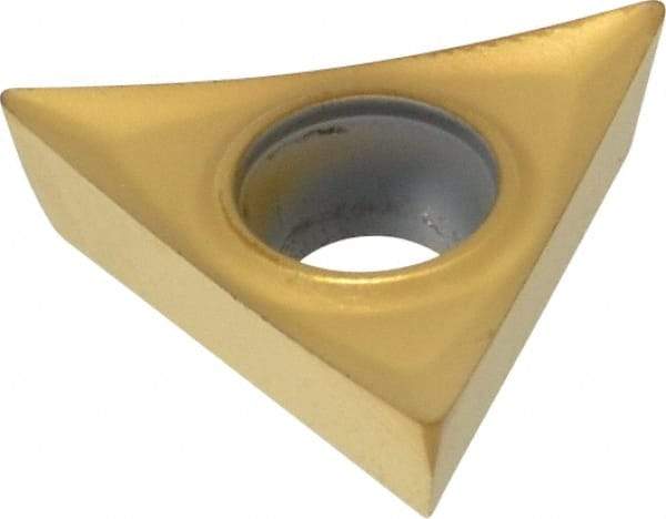 Kennametal - TPGT32.51 HP Grade KC730 Carbide Turning Insert - TiN Finish, 60° Triangle, 3/8" Inscr Circle, 5/32" Thick, 1/64" Corner Radius - Caliber Tooling