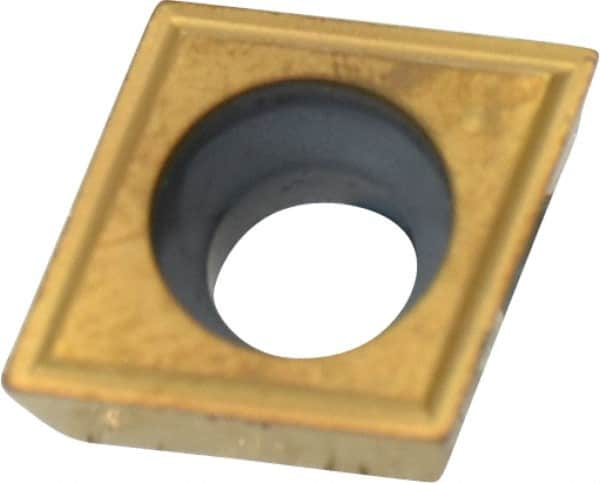 Kennametal - CPGM32.50.5 Grade KC730 Carbide Turning Insert - TiN Finish, 80° Diamond, 3/8" Inscr Circle, 5/32" Thick, 0.0079" Corner Radius - Caliber Tooling