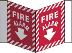 NMC - Fire Alarm, Acrylic Fire Sign - 8-3/4" Wide x 5-3/4" High - Caliber Tooling