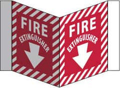 NMC - Fire Extinguisher, Acrylic Fire Sign - 8-3/4" Wide x 5-3/4" High - Caliber Tooling