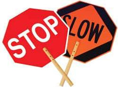 NMC - "Stop", 18" Wide x 18" High, Aluminum Stop & Yield Signs - Octagon, Handheld Mount - Caliber Tooling