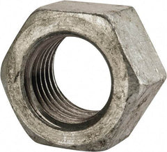 Value Collection - 1-1/4 - 7 UNC Steel Right Hand Hex Nut - 1-7/8" Across Flats, 1-1/16" High, Hot Dipped Galvanized Finish - Caliber Tooling