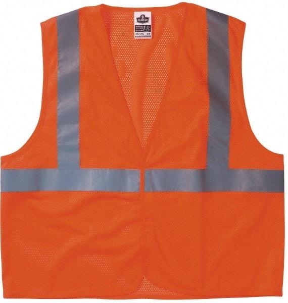 Ergodyne - Size 2X/3XL High Visibility Orange Mesh General Purpose Vest - 52 to 58" Chest, ANSI/ISEA 107, Hook & Loop Closure, 1 Pocket, Polyester - Caliber Tooling