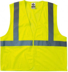 Ergodyne - Size 4X/5XL High Visibility Lime Mesh General Purpose Vest - 58 to 64" Chest, ANSI/ISEA 107, Hook & Loop Closure, 1 Pocket, Polyester - Caliber Tooling