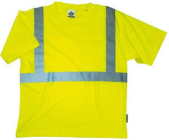 Ergodyne - Size S, Lime, High Visibility, Short Sleeve T-Pocket, - 34 to 36" Chest, 1 Pocket, Polyester - Caliber Tooling