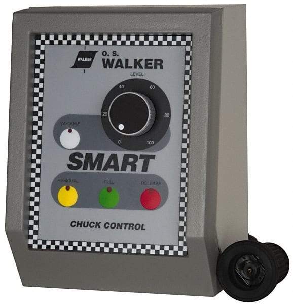 Walker - 150 W, 110 V Electromagnetic Chuck Variable Power Control - Automatic Release, 115 V, DC Max Output Voltage - Caliber Tooling